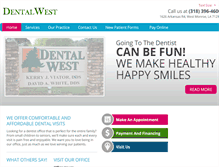 Tablet Screenshot of dentalwest.net